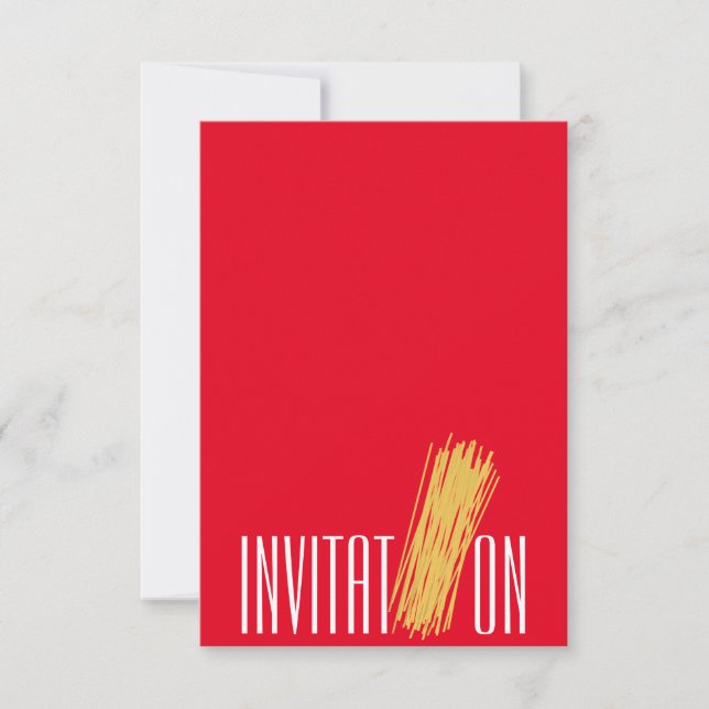 Invitation Organic Food Italian Spaghetti (Front)