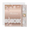 Invitation peach pink Floral Lace