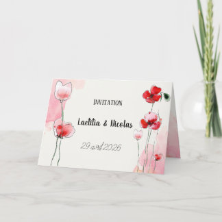 Invitation "poppies"