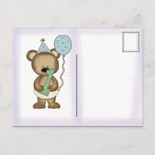 Invitation Postcard Baby's First Birthday Party