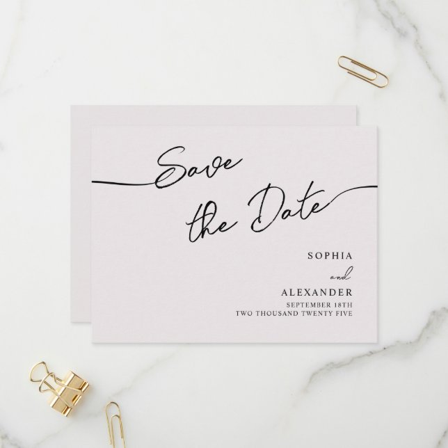 Invitation Postcard Save The Date. (Front/Back In Situ)