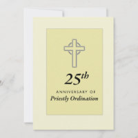 Invitation Priest 25th Anniversary of Ordination w