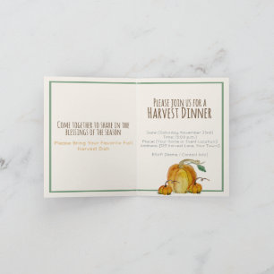 Invitation: Pumpkin Harvest Blessing Invitation