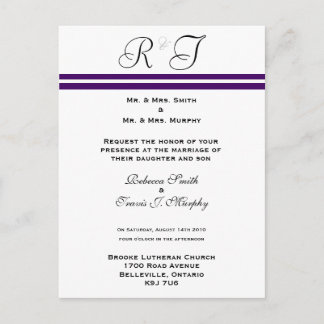 Invitation - Purple Line Postcard