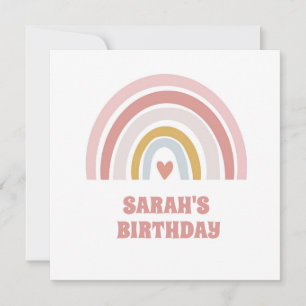 Invitation rainbow girls or birthday card