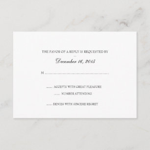 Invitation RSVP Card Basic