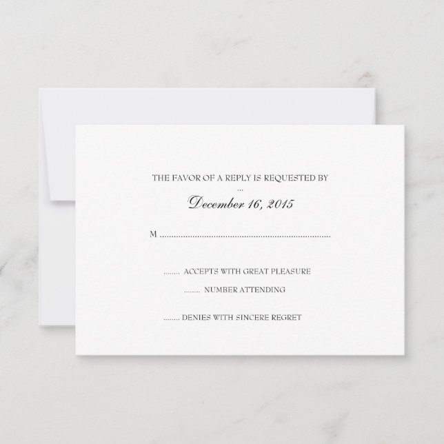 Invitation RSVP Card | Basic (Front)