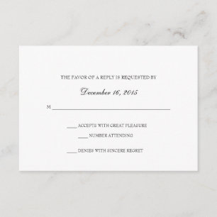 Invitation RSVP Card Basically