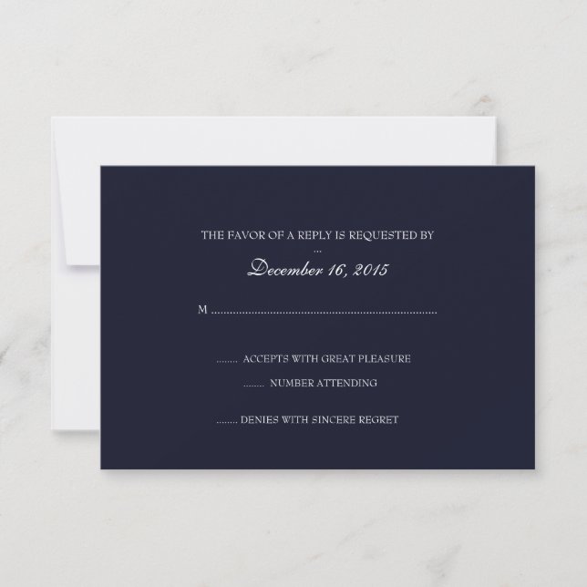 Invitation RSVP | Fine Wine |dbl (Front)
