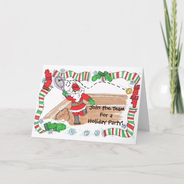 Invitation -Santa On Court (Front)