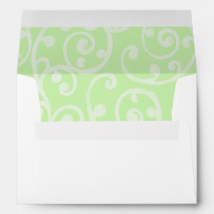 Invitation Scroll Pattern Envelope Green