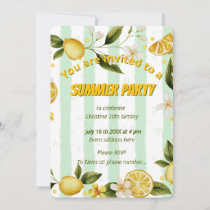 Invitation Summer Birthday Party