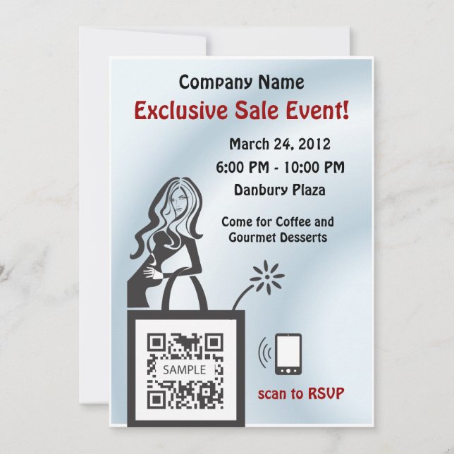 Invitation Template Shop Girl (Front)