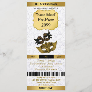 Invitation Ticket Prom Trend,any occasion,easy DIY
