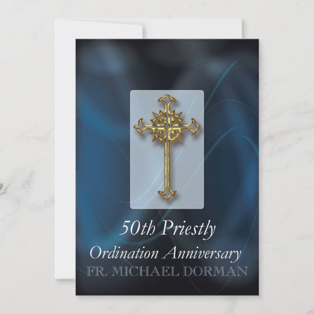 Invitation to 50th Ordination Anniversary Custom N (Front)