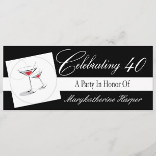 Invitation to a 40th Birthday Cocktail Party