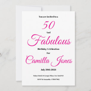 Invitation to a 50th Birthday Party