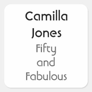 Invitation to a 50th Birthday Party Square Sticker