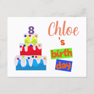 Invitation to a birthday party postcard