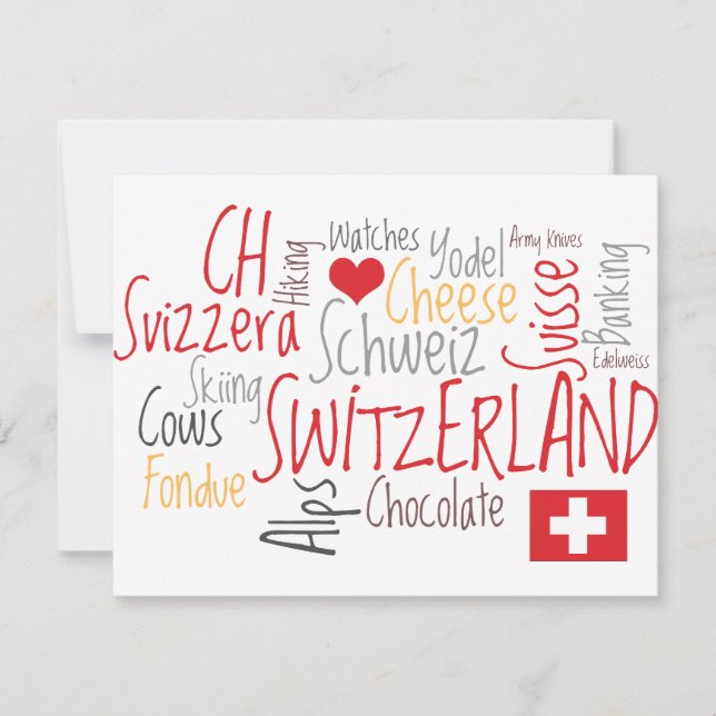 Invitation to a Swiss Theme Event (Front)