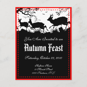 Invitation to an Autumn Feast or Harvest Ball