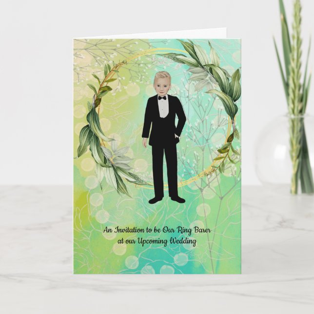 Invitation to be Ring Barer at Wedding, Young Boy (Front)