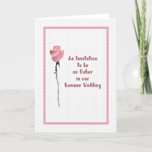 Invitation to be Usher in Our Summer Wedding
