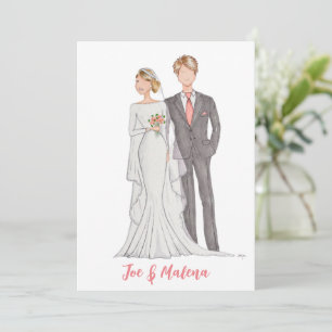 Invitation to illustrate hand-made wedding