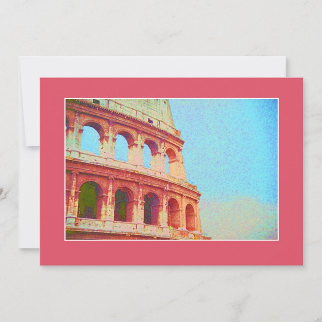 Invitation to Italian Dinner Event - Coliseum Rome (Front)