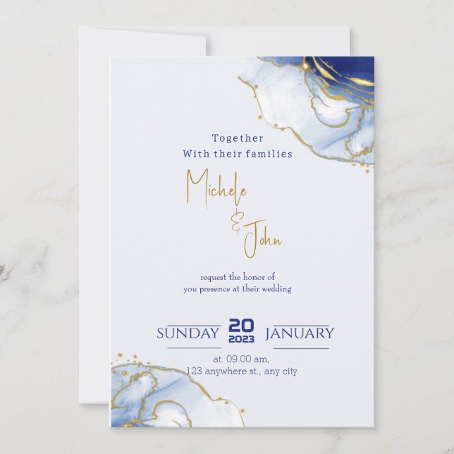 Invitation to our wedding celebration (Front)