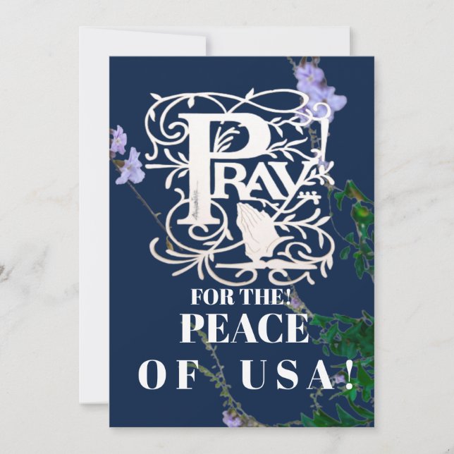 Invitation To PRAY For The PEACE Of USA (Front)
