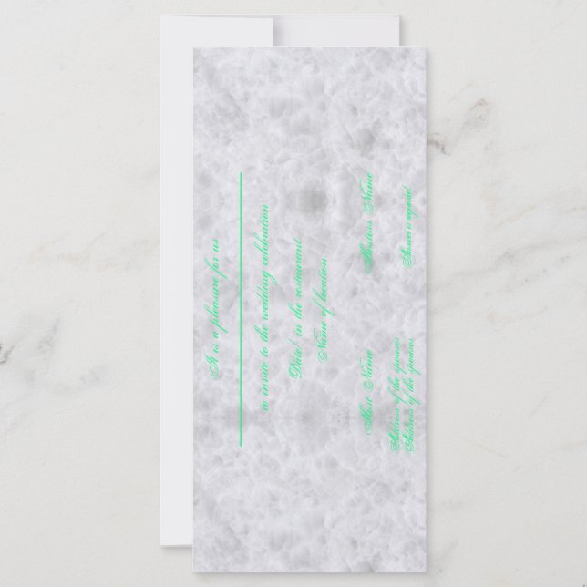 Invitation to the wedding card marble (Front)