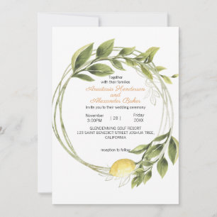 Invitation to wedding ceremony.