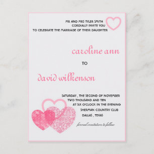 Invitation - two hearts beating as one