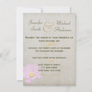 Invitation Vintage Paper Simple Wedding