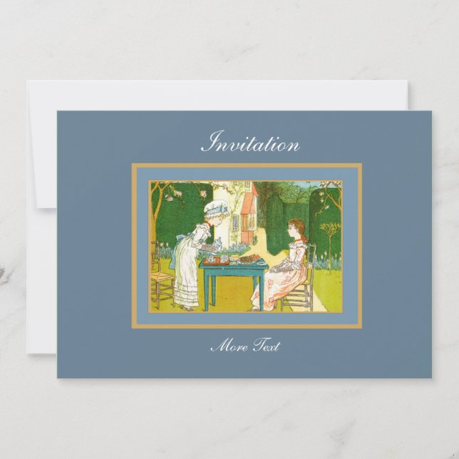 Invitation Vintage Victorian Tea Party (Front)