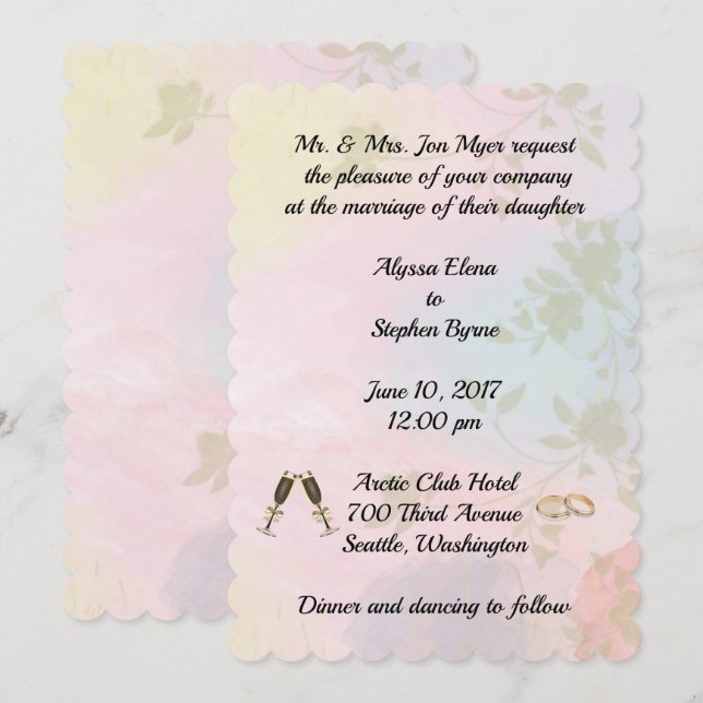 Invitation wedding celebration (Front/Back)