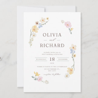 Invitation Wedding Floral Elegant 