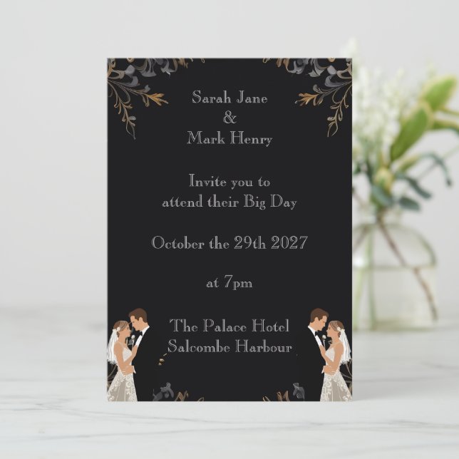 Invitation Wedding layout you can personalise (Standing Front)