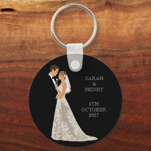 Invitation Wedding layout you can personalise Key Ring