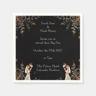 Invitation Wedding layout you can personalise Napkin
