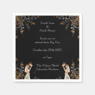 Invitation Wedding layout you can personalize Napkin
