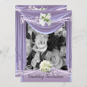 Invitation Wedding Lilac Mauve Floral