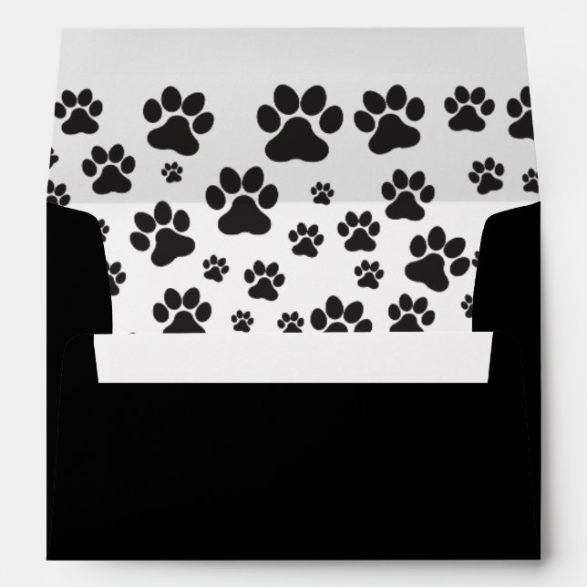 Invitation white black envelope (Back (Bottom))