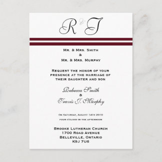 Invitation - Wine Line Postcard