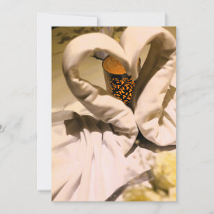 Invitation with heart and candle decoration