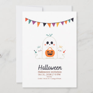 InvitationCute Ghost Halloween Invitation 2026