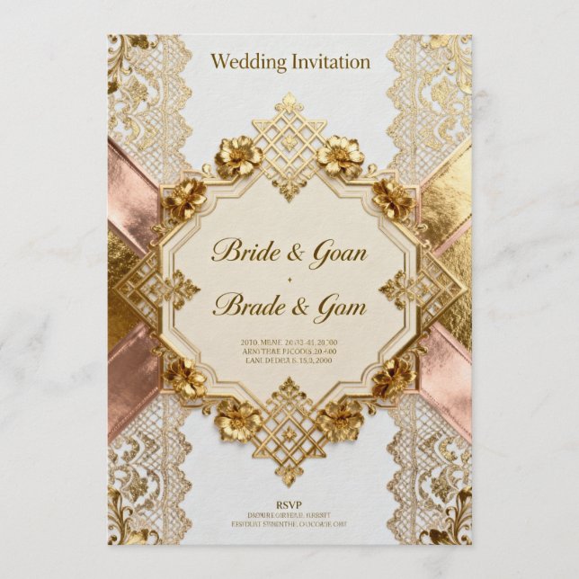 InvitationGolden Elegance – Luxury Wedding Invitat Invitation (Front)