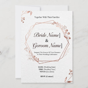 InvitationModern Geometric Wedding Invitation   Mi