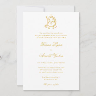 Invitations AD Monogram or DA Monogram